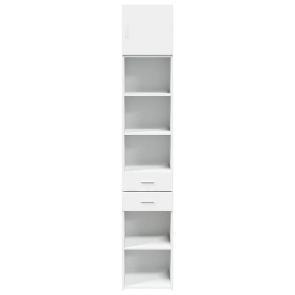 vidaXL Smalt oppbevaringsskap hvit 40x42,5x225 cm konstruert tre