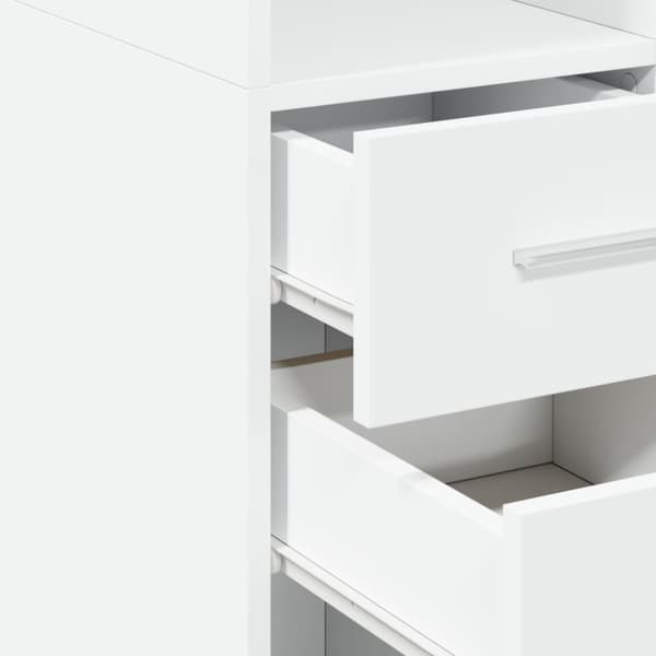 vidaXL Smalt oppbevaringsskap hvit 40x42,5x225 cm konstruert tre