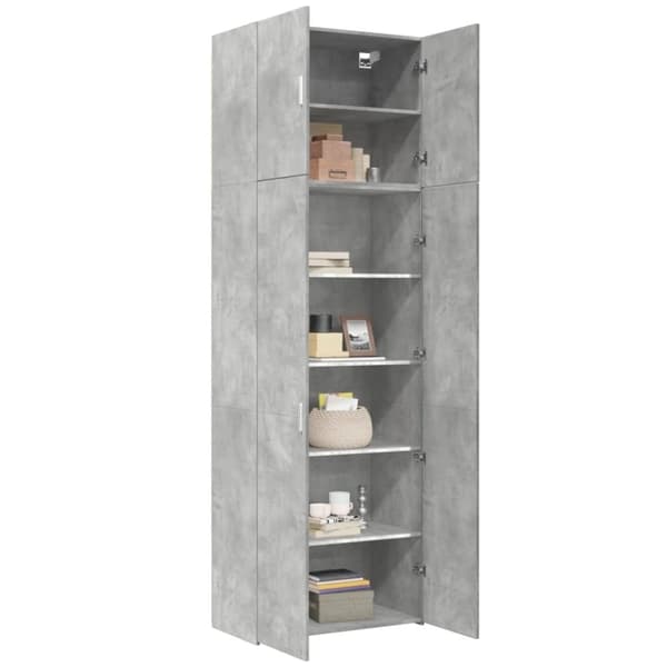 vidaXL Highboard betonggrå 80x42,5x249 cm konstruert tre