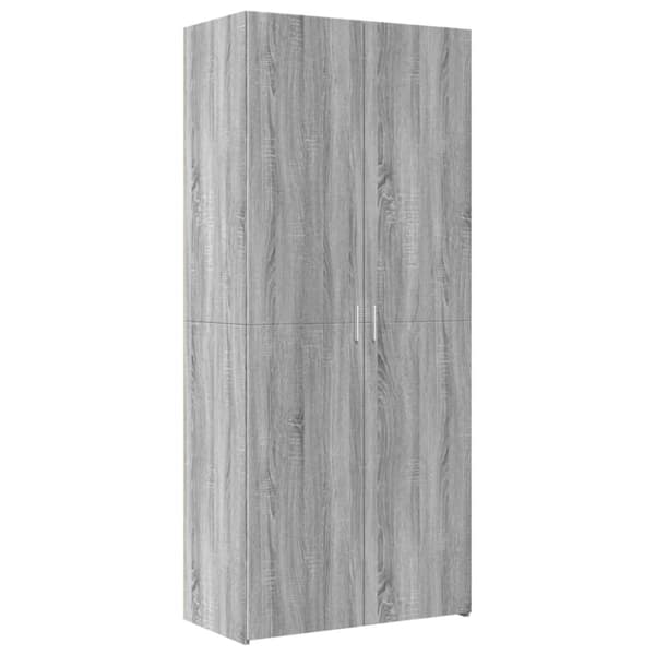 vidaXL Högskåp grå sonoma 80x42,5x249 cm konstruerat trä