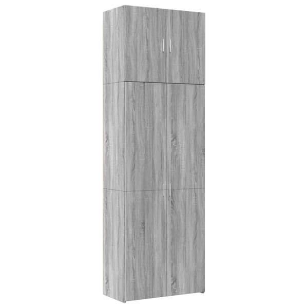vidaXL Högskåp grå sonoma 80x42,5x249 cm konstruerat trä