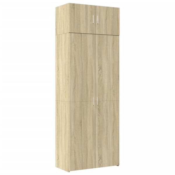 vidaXL skab 80x42,5x225 cm konstrueret træ sonoma-eg