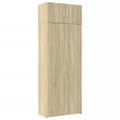 Miniatyrbillede 3 af 11: vidaXL skab 80x42,5x225 cm konstrueret træ sonoma-eg