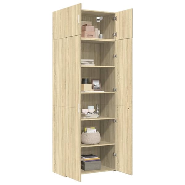vidaXL skab 80x42,5x225 cm konstrueret træ sonoma-eg
