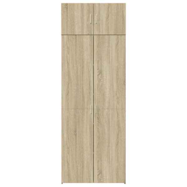 vidaXL skab 80x42,5x225 cm konstrueret træ sonoma-eg