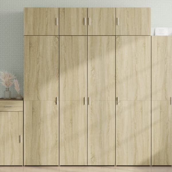 vidaXL skab 80x42,5x225 cm konstrueret træ sonoma-eg
