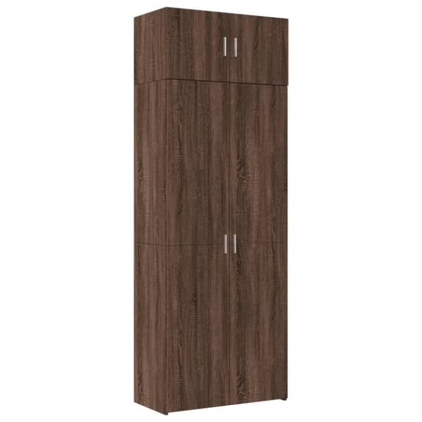 vidaXL skab 80x42,5x225 cm konstrueret træ brun egetræsfarve