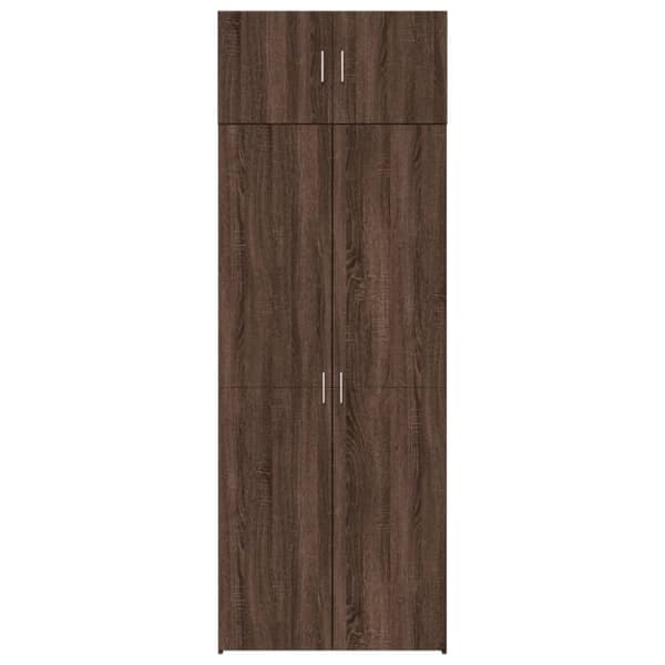 vidaXL skab 80x42,5x225 cm konstrueret træ brun egetræsfarve