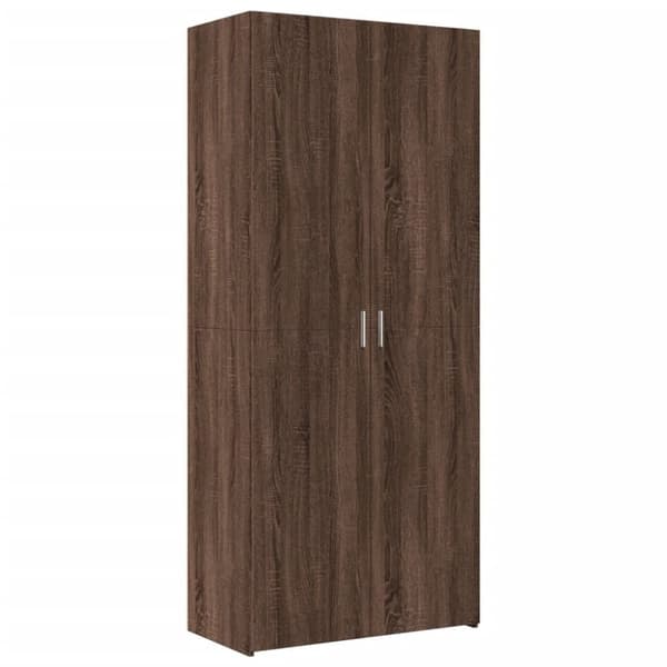 vidaXL skab 80x42,5x225 cm konstrueret træ brun egetræsfarve