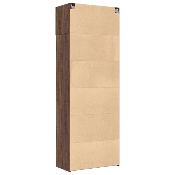 vidaXL skab 80x42,5x225 cm konstrueret træ brun egetræsfarve