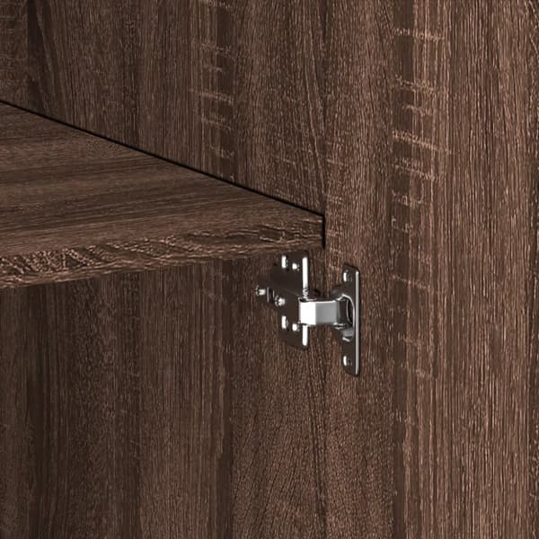 vidaXL skab 80x42,5x225 cm konstrueret træ brun egetræsfarve