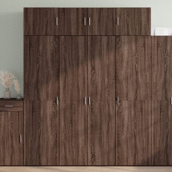 vidaXL skab 80x42,5x225 cm konstrueret træ brun egetræsfarve