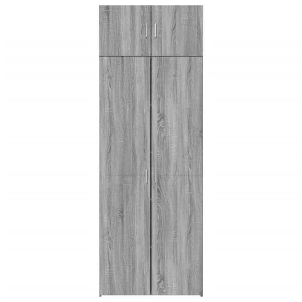 vidaXL skab 80x42,5x225 cm konstrueret træ grå sonoma-eg