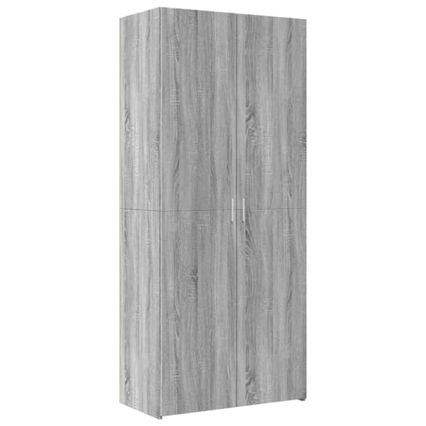 vidaXL skab 80x42,5x225 cm konstrueret træ grå sonoma-eg