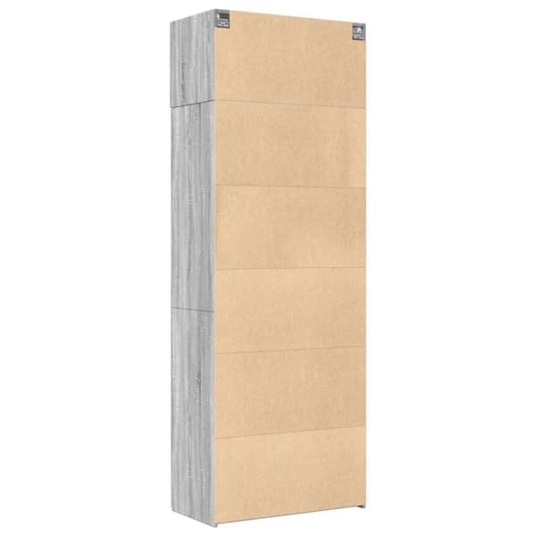 vidaXL skab 80x42,5x225 cm konstrueret træ grå sonoma-eg