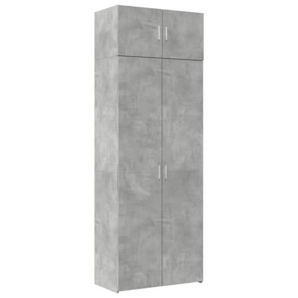 vidaXL skab 80x42,5x225 cm konstrueret træ betongrå