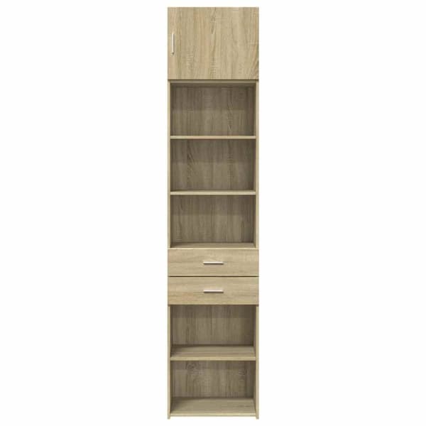 vidaXL Smalt oppbevaringsskap sonoma eik 50x42,5x225 cm konstruert tre