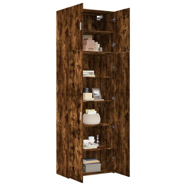 vidaXL Highboard røkt eik 80x42,5x249 cm konstruert tre