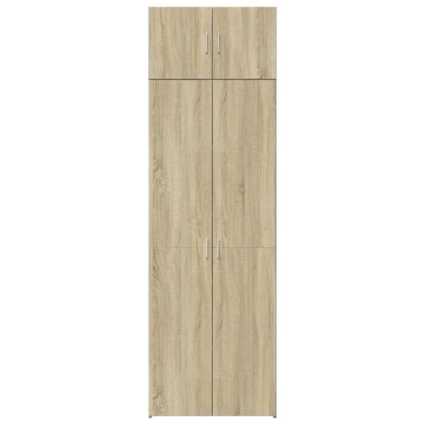 vidaXL Oppbevaringsskap sonoma eik 70x42,5x225 cm konstruert tre