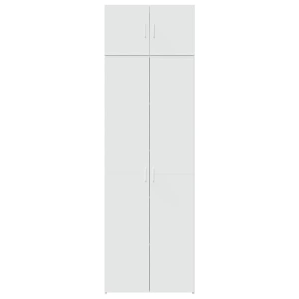 vidaXL Oppbevaringsskap hvit 70x42,5x225 cm konstruert tre