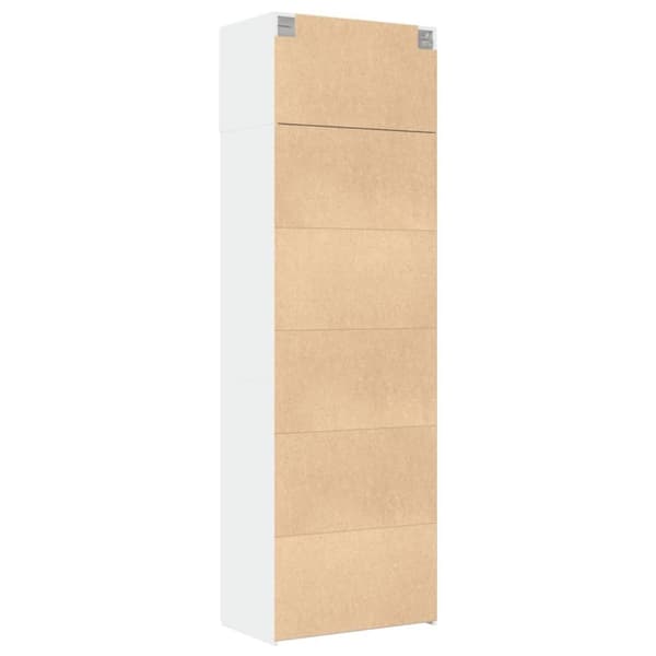 vidaXL Oppbevaringsskap hvit 70x42,5x225 cm konstruert tre