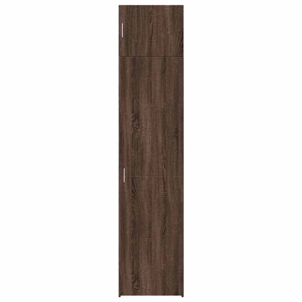 vidaXL Förvaringsskåp smalt brun ek 50x42,5x225 cm konstruerat trä