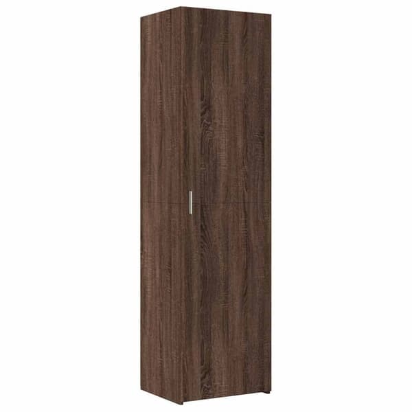 vidaXL Förvaringsskåp smalt brun ek 50x42,5x225 cm konstruerat trä