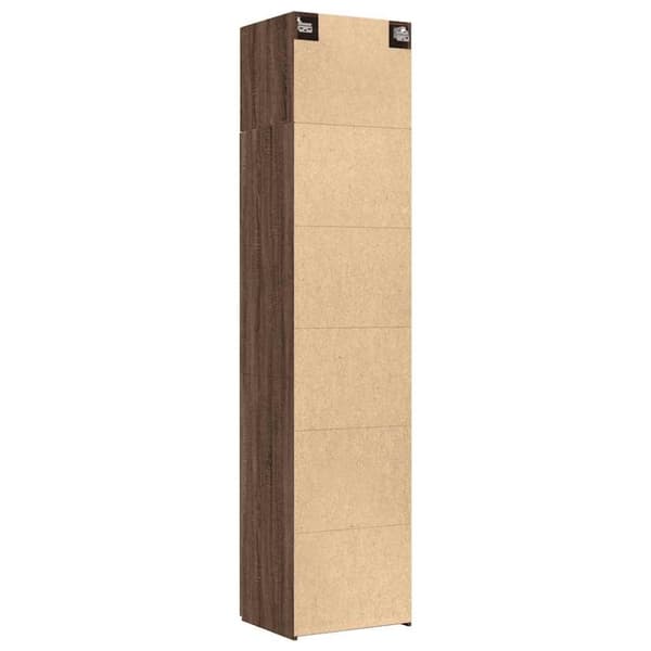 vidaXL Förvaringsskåp smalt brun ek 50x42,5x225 cm konstruerat trä