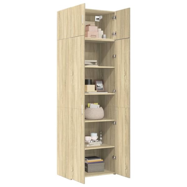 vidaXL Oppbevaringsskap sonoma eik 70x42,5x225 cm konstruert tre
