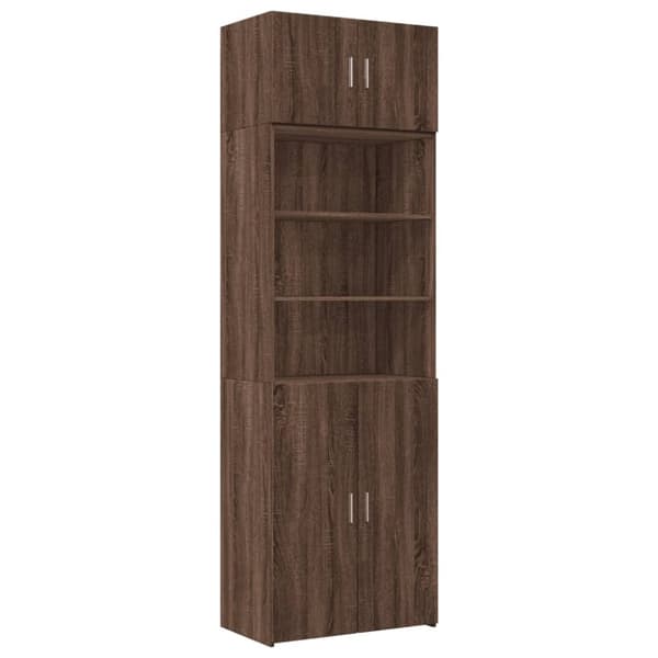 vidaXL Förvaringsskåp brun ek 70x42,5x225 cm konstruerat trä