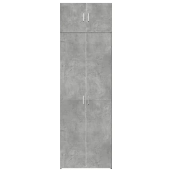 vidaXL Förvaringsskåp betonggrå 70x42,5x225 cm konstruerat trä