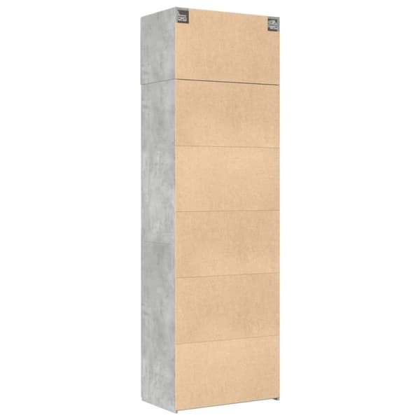 vidaXL Förvaringsskåp betonggrå 70x42,5x225 cm konstruerat trä