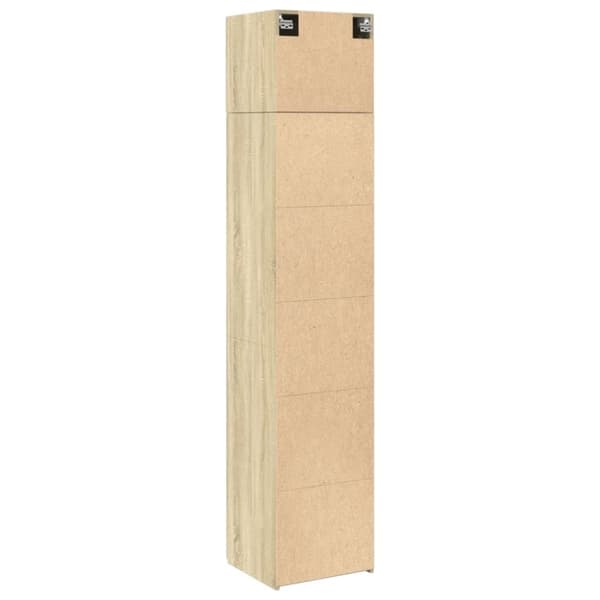 vidaXL Smalt oppbevaringsskap sonoma eik 45x42,5x225 cm konstruert tre