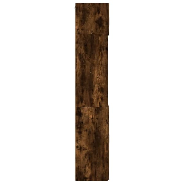 vidaXL Oppbevaringsskap røkt eik 80x42,5x225 cm konstruert tre