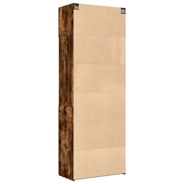 vidaXL Oppbevaringsskap røkt eik 80x42,5x225 cm konstruert tre