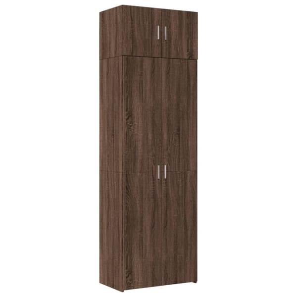 vidaXL Oppbevaringsskap brun eik 70x42,5x225 cm konstruert tre