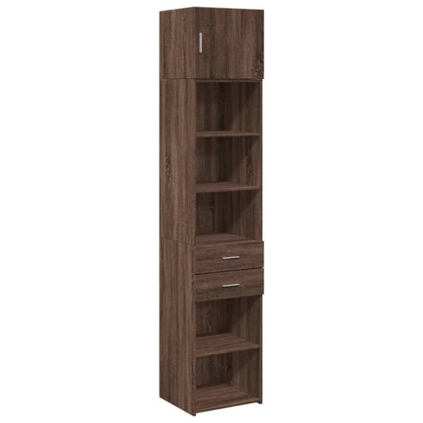 vidaXL Smalt oppbevaringsskap brun eik 45x42,5x225 cm konstruert tre