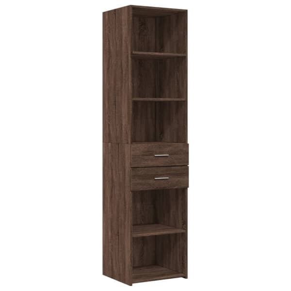 vidaXL Smalt oppbevaringsskap brun eik 45x42,5x225 cm konstruert tre