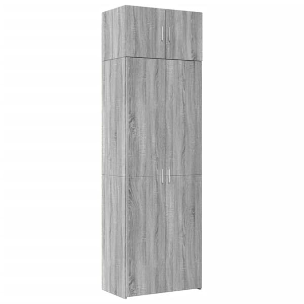 vidaXL Oppbevaringsskap grå sonoma 70x42,5x225 cm konstruert tre