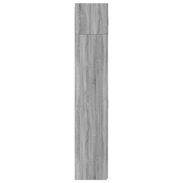 vidaXL Oppbevaringsskap grå sonoma 70x42,5x225 cm konstruert tre