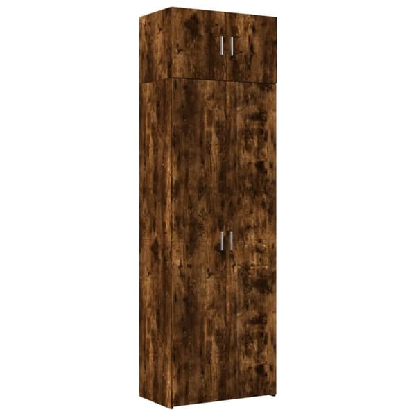 vidaXL Förvaringsskåp rökfärgad ek 70x42,5x225 cm konstruerat trä