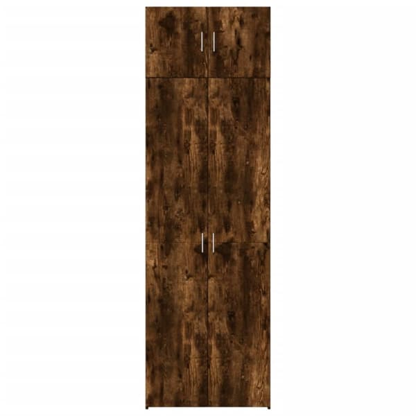 vidaXL Förvaringsskåp rökfärgad ek 70x42,5x225 cm konstruerat trä