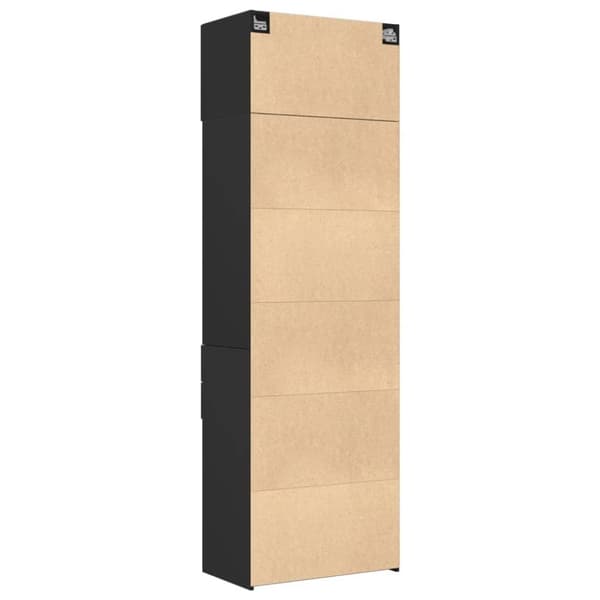 vidaXL opbevaringsskab 70x42,5x225 cm konstrueret træ sort