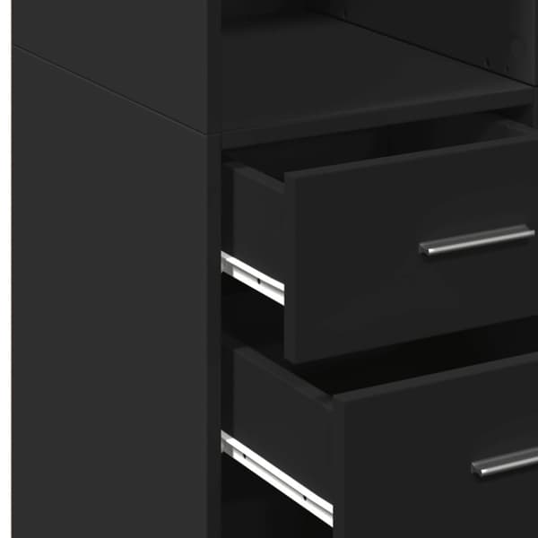 vidaXL opbevaringsskab 70x42,5x225 cm konstrueret træ sort