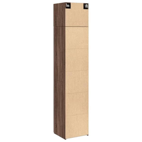 vidaXL skab 45x42,5x225 cm smalt konstrueret træ brun egetræsfarve