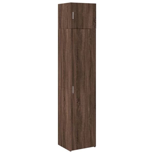 vidaXL skab 45x42,5x225 cm smalt konstrueret træ brun egetræsfarve