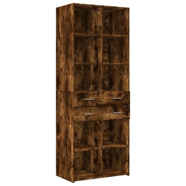 vidaXL skab 70x42,5x225 cm konstrueret træ røget egetræsfarve
