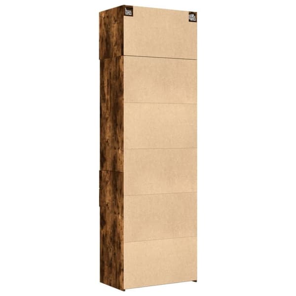 vidaXL skab 70x42,5x225 cm konstrueret træ røget egetræsfarve