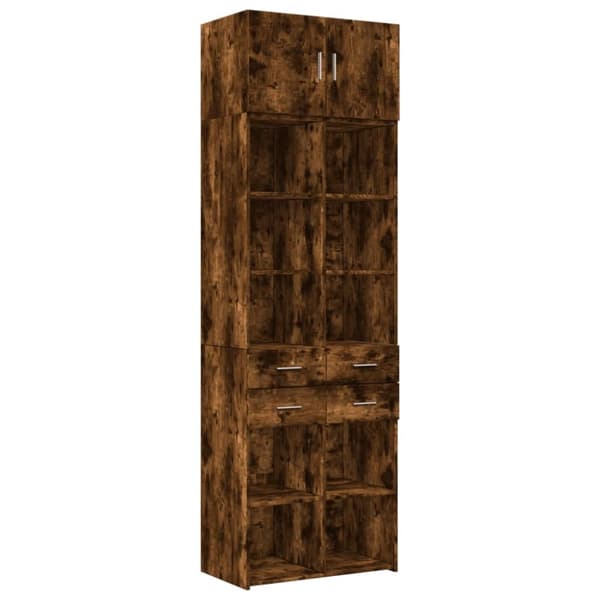 vidaXL skab 70x42,5x225 cm konstrueret træ røget egetræsfarve