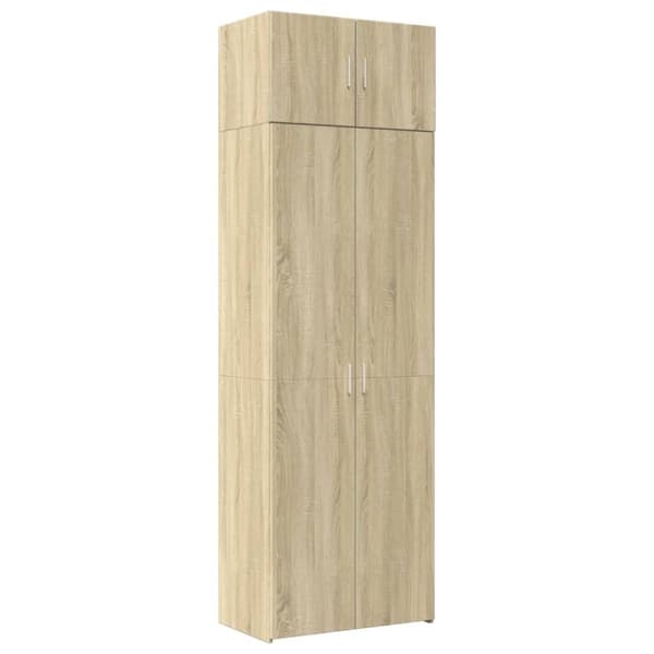 vidaXL skab 70x42,5x225 cm smalt konstrueret træ sonoma-eg